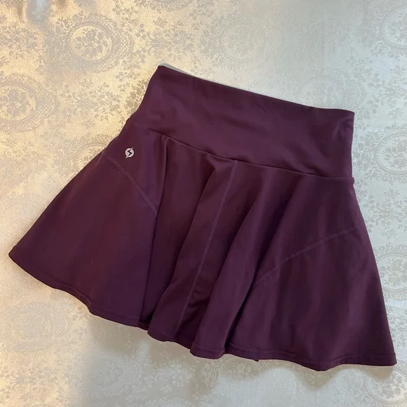 Popflex Burgundy Athletic Skirt - Picture 1 of 5